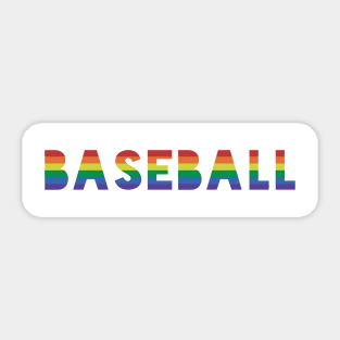 Baseball Gay Pride Rainbow Sticker